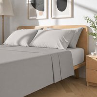 Completo letto matrimoniale cotone grigio scuro Nicoletta