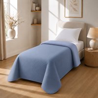 Trapuntino singolo double face blu