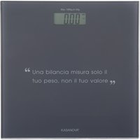 Bilancia pesapersone digitale grigia con scritta