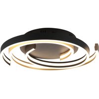 Plafoniera LED ottone e nero Caya Trio