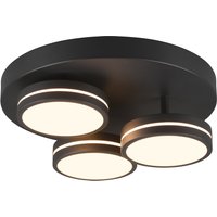Plafoniera led 3 luci antracite Franklin Trio