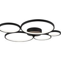 Plafoniera 5 LED Rondo nero Trio