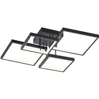 Plafoniera LED 4 elementi Sorrento nero Trio