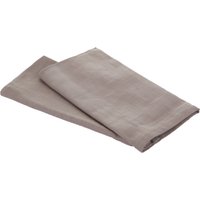 Set 2 tovaglioli cotone tortora 42x42 cm Slub