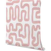 Carta da parati astratta bianca e rosa 16 fogli Wallpapers 4 beginners