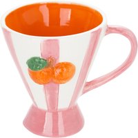 Tazza arance righe rosa 230 ml Florafruit ceramica