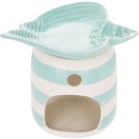 Brucia essenze conchiglia azzurra ceramica
