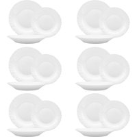 Set piatti Prima in vetro opale, 18 pezzi