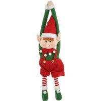 Elfo Natale pupazzo da appendere 74 cm