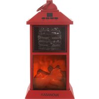 Lanterna rossa elettrica effetto camino 600 W
