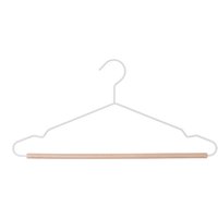 Gruccia con porta pantaloni in legno e metallo