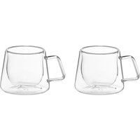 Set tazzine tè trasparenti in vetro borosilicato, da 200 ml