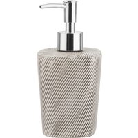 Dispenser sapone graffiato in stoneware, da 8x17 cm