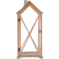 Lanterna casetta grande in legno, 29x23,5x 60 cm