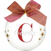 Pallina natale con nome Carla 10cm