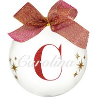 Pallina natale con nome Carolina 10cm
