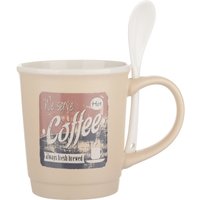 Mug caffè crema 400 ml con cucchiaino