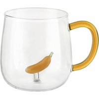 Mug in vetro borosilicato 380 ml banana