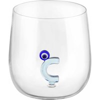 Bicchiere lettera C occhio in vetro borosilicato design Benny Setti