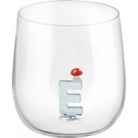Bicchiere lettera E fungo in vetro borosilicato design Benny Setti