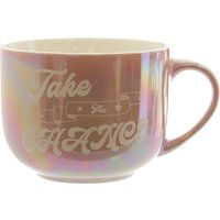 Tazza jumbo in rosa perlato Take The Chance