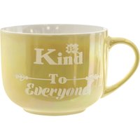 Tazza jumbo in giallo perlato Be Kind to Everyone
