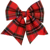 Fiocco natalizio 17x15 cm tartan