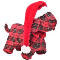Cane natalizio tartan 50x20x68 cm