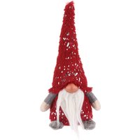 Gnomo natalizio fermaporta 26 cm, rosso