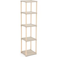 Scaffale 5 ripiani 25x135x26 cm in polipropilene