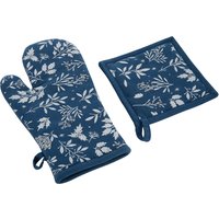 Set presina e guantone Leaf blu
