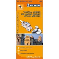 Michelin Toskana, Umbrien, San Marino, Marken, Latium, Abruzzen: Straßen- und Tourismuskarte 1:400.000 (MICHELIN Regionalkarten)