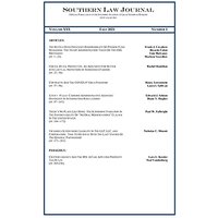 Southern Law Journal Fall 2021 - Southern Law Journal Fall 2021 - jetzt bei oelder-buchhandlung.de kaufen