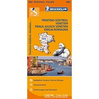 Michelin Trentino-Südtirol,Venetien, Friaul-Julisch Venetien, Emilia Romagna: Straßen- und Tourismuskarte 1:400.000 (MICHELIN Regionalkarten)