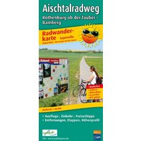 Radwanderkarte Aischtalradweg, Rothenburg ob der Tauber - Bamberg: