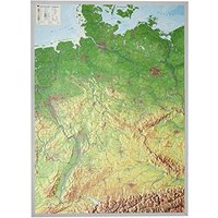 Relief Deutschland 1:1.2MIO mit Aluminiumrahmen