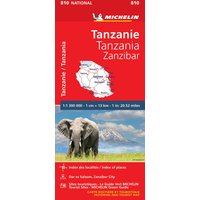 Michelin Tanzanie-Zanzibar: Straßen- und Tourismuskarte 1:1.300.000 (MICHELIN Nationalkarten)