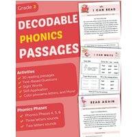 Decodable Phonics Passages Grade 2: Strengthen Reading and Comprehension Skills for Kids, Fun and Engaging Decodable Texts and More with Phonics and ... 5, 6 (Comprehension Passages Book Ages 7-8 ) - Decodable Phonics Passages Grade 2: Strengthen Reading and Comprehension Skills for Kids, Fun and Engaging Decodable Texts and More with Phonics and ... 5, 6 (Comprehension Passages Book Ages 7-8 ) - jetzt bei oelder-buchhandlung.de kaufen