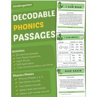 Decodable Phonics Passages for Kindergarten: Improve Reading and Comprehension Skills for Kids, Decodable Texts and Dyslexia Activities with Phonics ... on Orton Gillingham Approach - Ages 5 - 6 - Decodable Phonics Passages for Kindergarten: Improve Reading and Comprehension Skills for Kids, Decodable Texts and Dyslexia Activities with Phonics ... on Orton Gillingham Approach - Ages 5 - 6 - jetzt bei oelder-buchhandlung.de kaufen