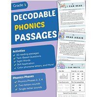 Decodable Phonics Passages Grade 1: Improve Reading and Comprehension Skills for Kids, Decodable Texts and Dyslexia Activities with Phonics and Sounds ... Reading and Comprehension Skills for Kid - Decodable Phonics Passages Grade 1: Improve Reading and Comprehension Skills for Kids, Decodable Texts and Dyslexia Activities with Phonics and Sounds ... Reading and Comprehension Skills for Kid - jetzt bei oelder-buchhandlung.de kaufen
