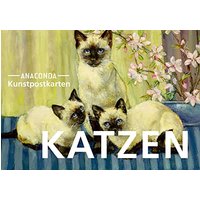 Postkarten-Set Katzen: 18 Kunstpostkarten aus hochwertigem Karton. ca. 0,28€ pro Karte