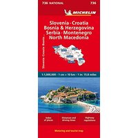 Michelin Slowenien Montenegro Bosnien Kroatien Serbien: Straßen- und Tourismuskarte 1: 1 000 000 (MICHELIN Nationalkarten)
