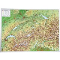 Schweiz 1:500.000 ohne Rahmen: Reliefkarte Schweiz 1:500.000 ohne Rahmen (Tiefgezogenes Kunststoffrelief)