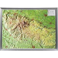 Harz 1:200.000 ohne Rahmen: Reliefkarte vom Harz ohne Rahmen (Tiefgezogenes Kunststoffrelief)