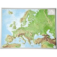 Europa klein 1:16.000.000: Reliefkarte Europa klein Din A3 (Tiefgezogenes Kunststoffrelief)