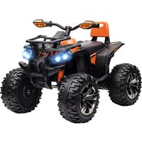 Aosom 12V 4 Wheeler Kids ATV with Music, Headlights for 37-60 Months Boys and Girls, Orange Aosom.com