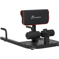 Soozier 3 in 1 Padded Push Up Sit Up Squat Machine, Home Gym Fitness Equipment, Black Aosom.com