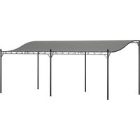 Outsunny 10' x 20' Outdoor Pergola Canopy, Metal Patio Canopy with Drainage Holes for Backyard, Garden, Dark Gray