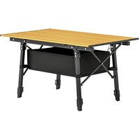Outsunny 3ft Aluminum Small Folding Table, Portable Camping Table with Storage Bag, Carry Bag for Outdoor Picnic BBQ, Brown Aosom.com
