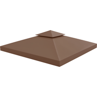 Outsunny 10' x 10' Gazebo Replacement Canopy 2 Tier Top UV Cover Pavilion Garden Patio Outdoor Coffee (TOP ONLY)